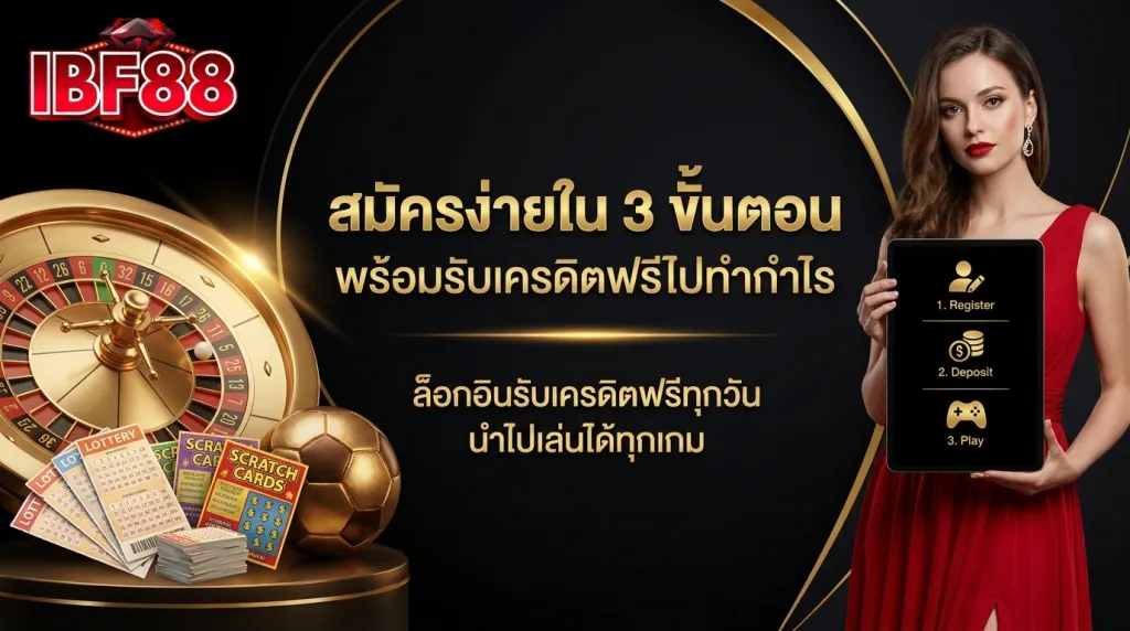 ขั้นตอนการสมัคร IBF88 อย่างง่ายดายเพื่อรับเครดิตฟรีและโบนัสต้อนรับสุดคุ้ม